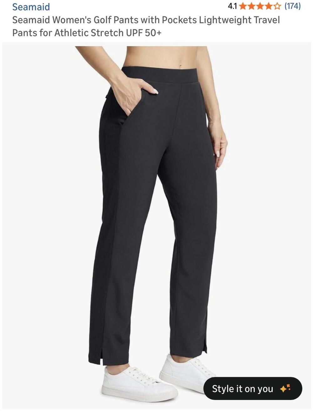 Seamaid Women's Golf Pants with Pockets Lightweight Travel Pants for Athletic